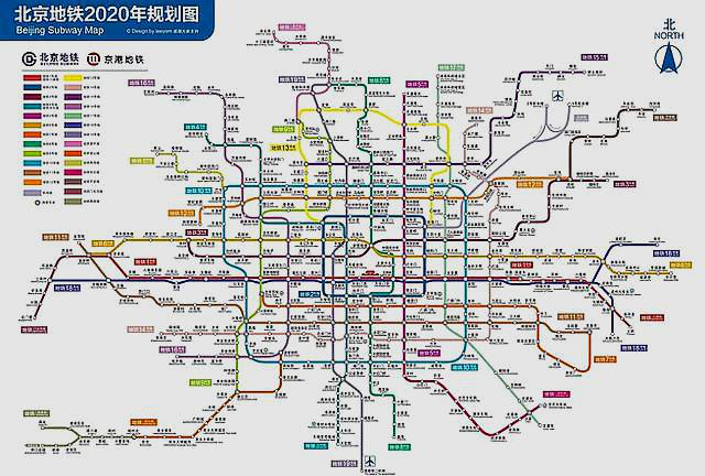 2021年​动态的北京地铁线路图​ 2021年动态的北京地铁