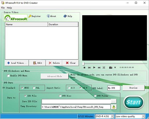 XFreesoft FLV to DVD Creator(光盘刻录工具)