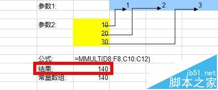 Excel怎么使用MMULT函数返回两个数组的